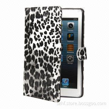 Luxury leopard leather case for iPad
